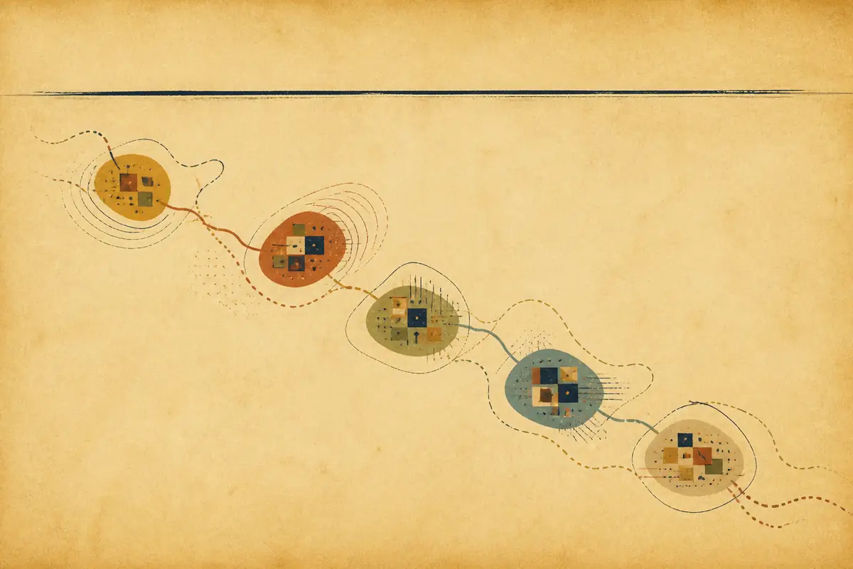 Abstract illustrated map composition for Morristown, United States