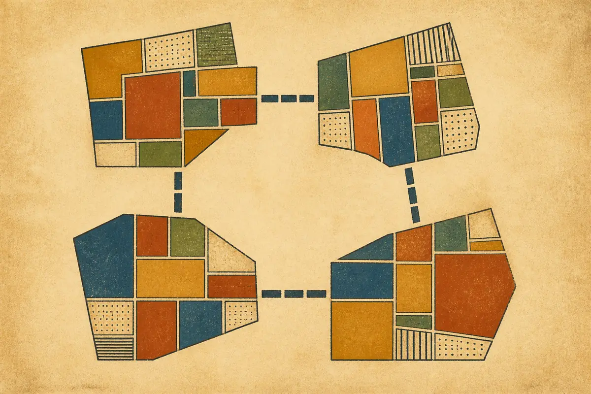 Abstract illustrated map composition for Newton, United States