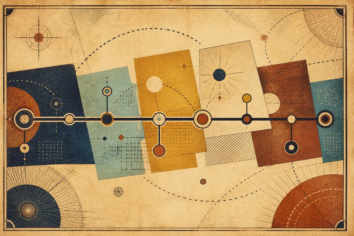 Abstract illustrated map composition for Niles, United States