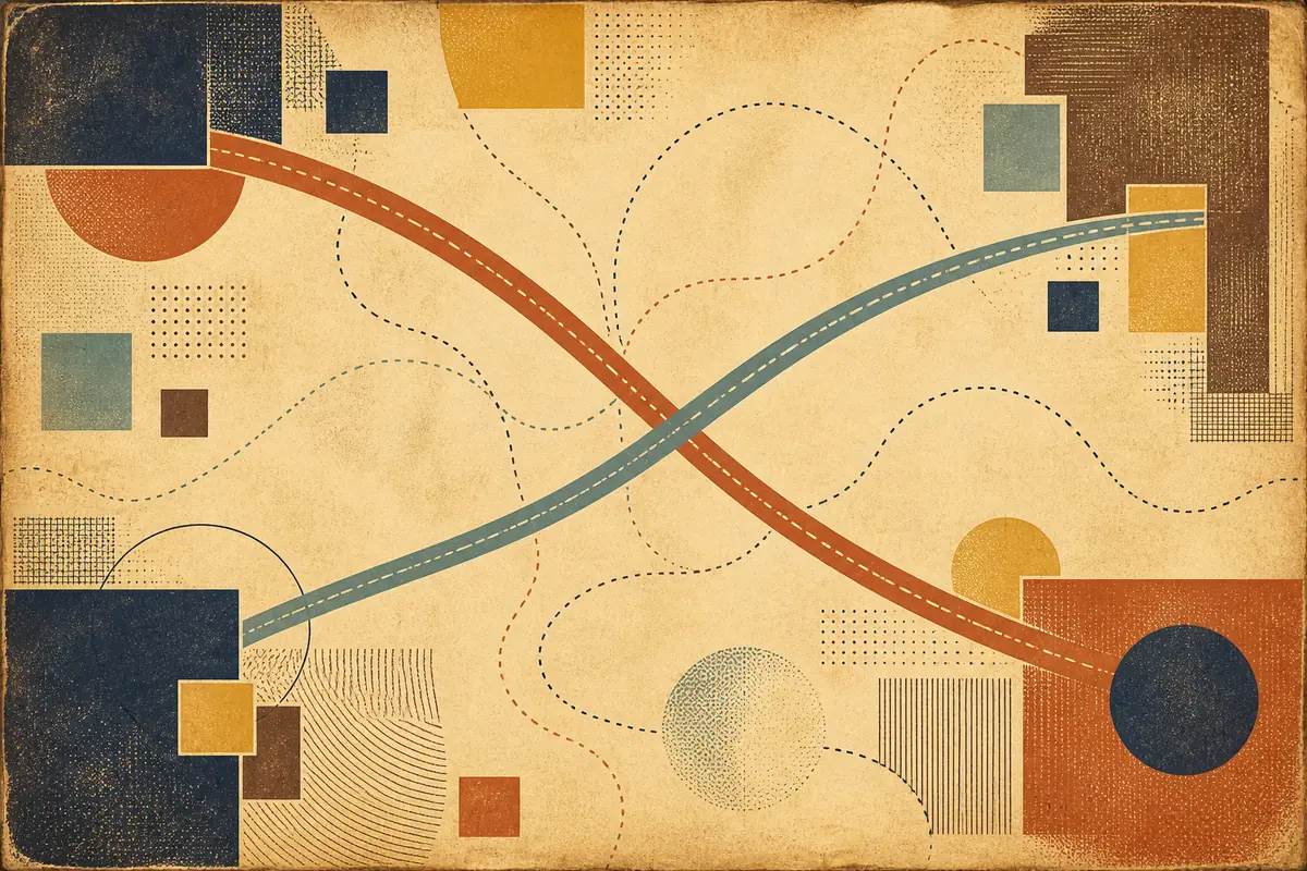 Abstract illustrated map composition for Norristown, United States