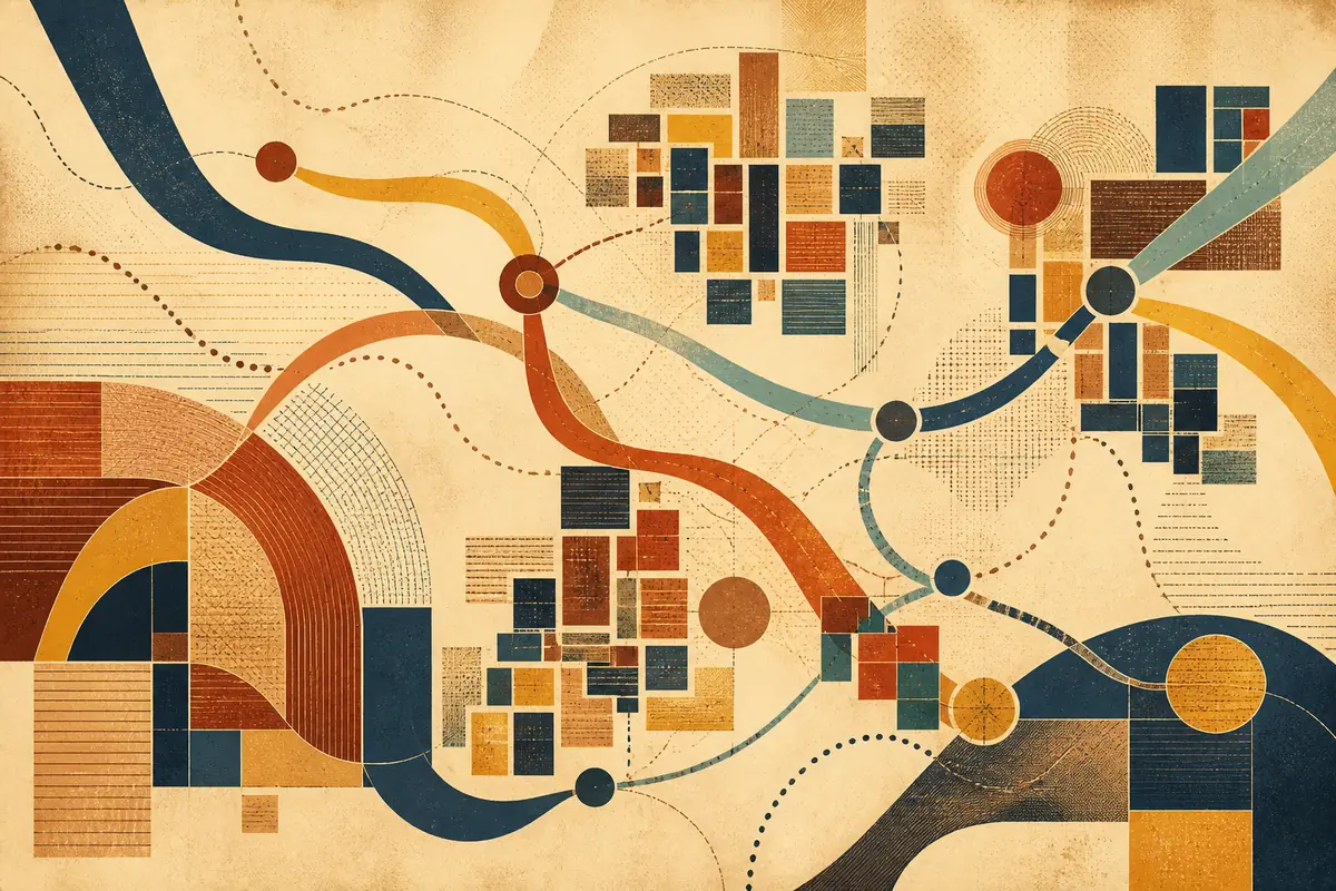 Abstract illustrated map composition for North Lauderdale, United States