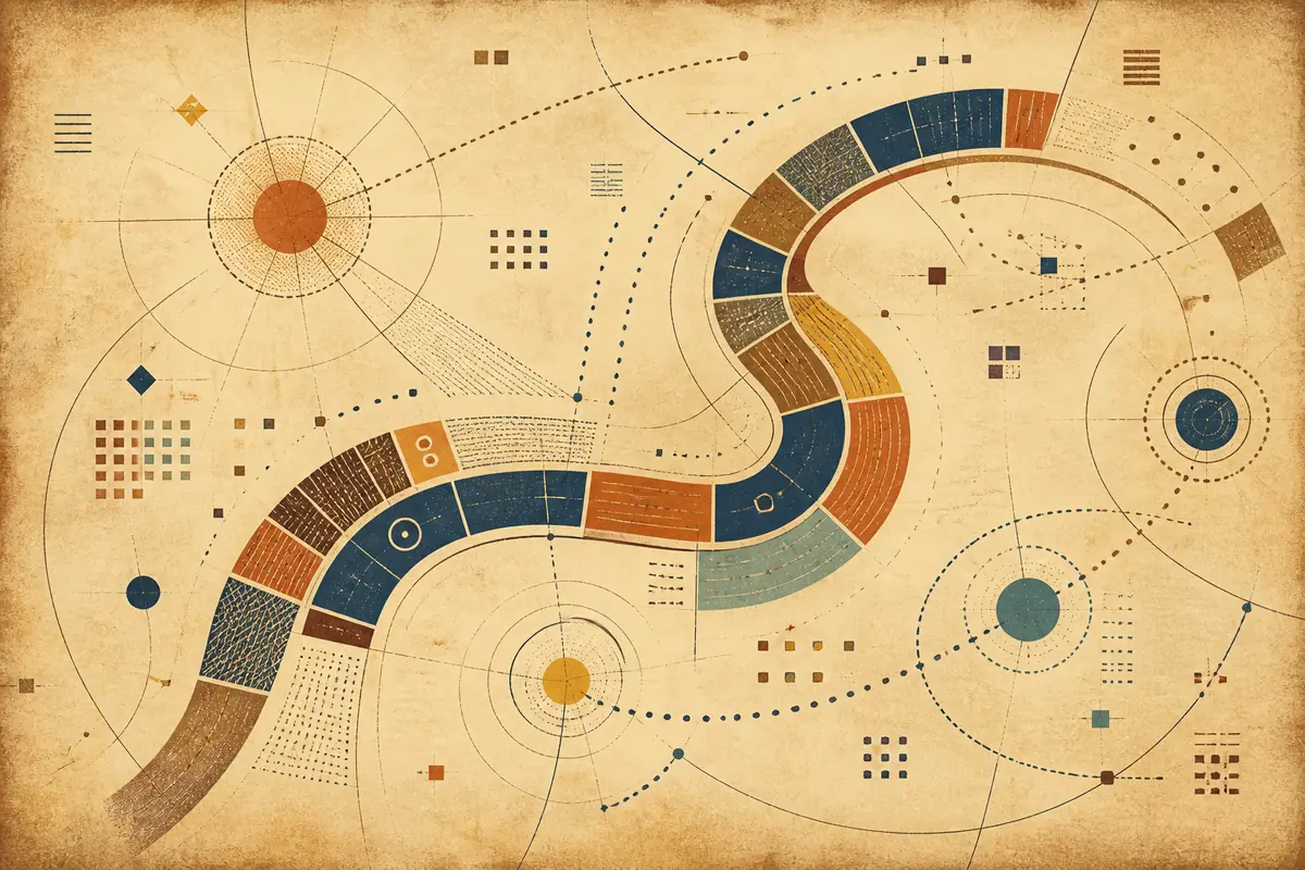 Abstract illustrated map composition for Northbrook, United States