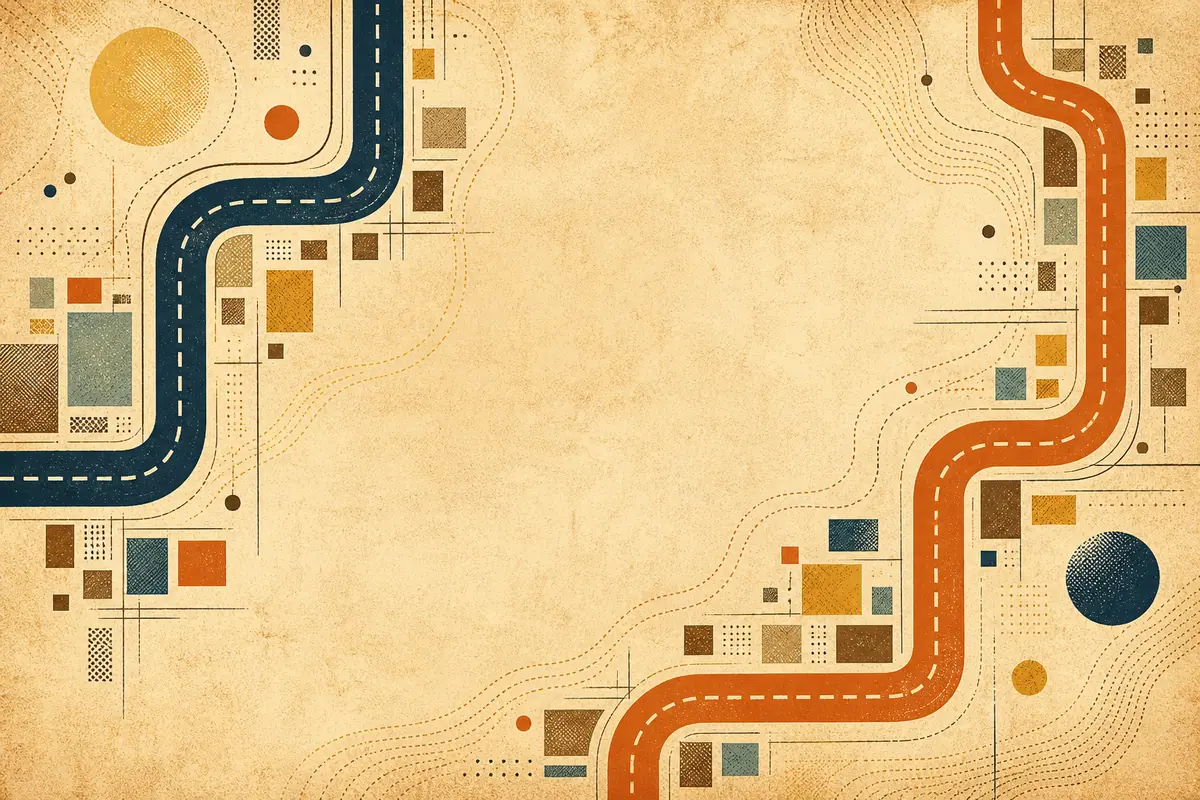 Abstract illustrated map composition for Odenton, United States