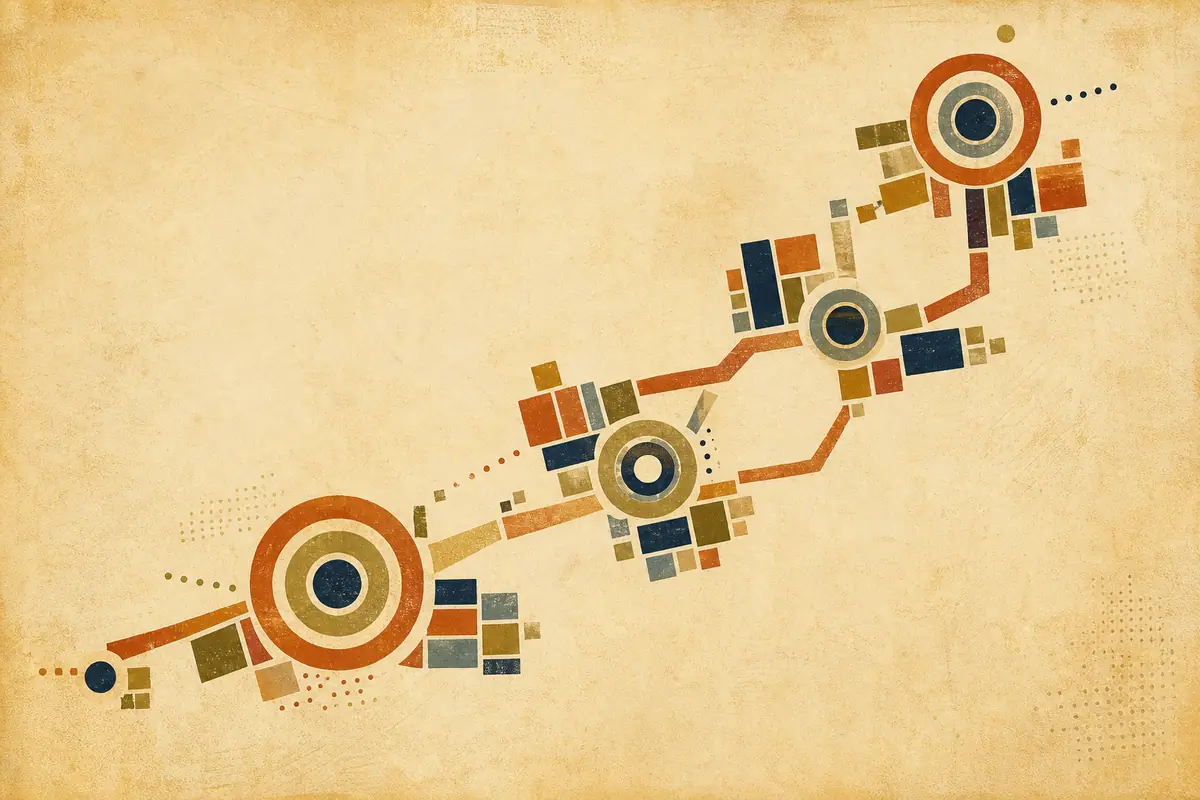 Abstract illustrated map composition for Odessa, United States