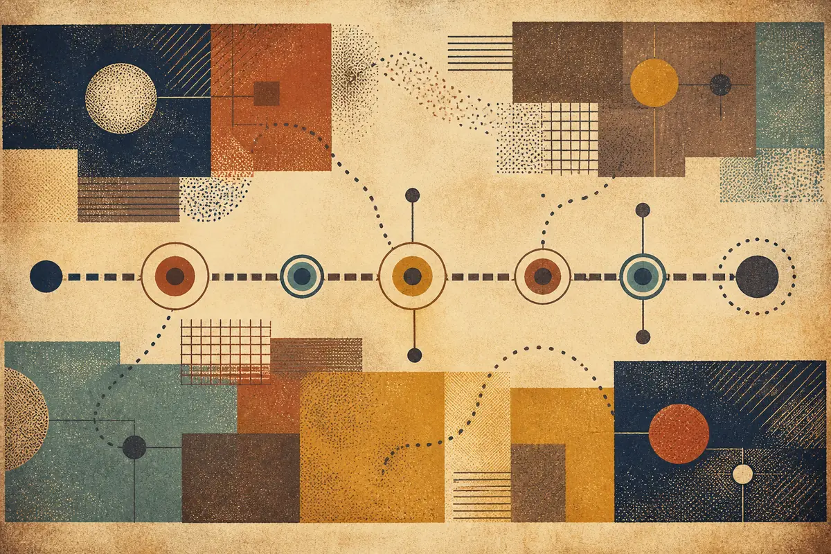 Abstract illustrated map composition for Okemos, United States