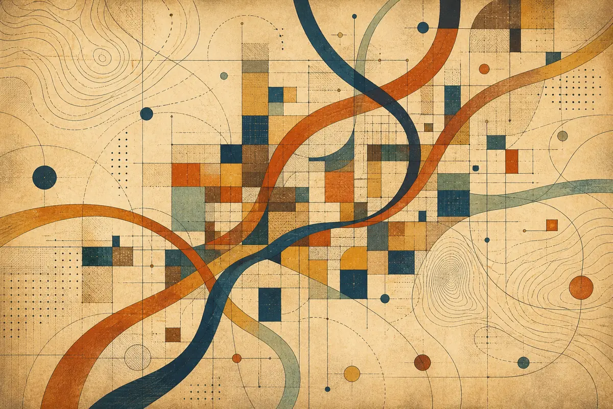Abstract illustrated map composition for Orland Park, United States