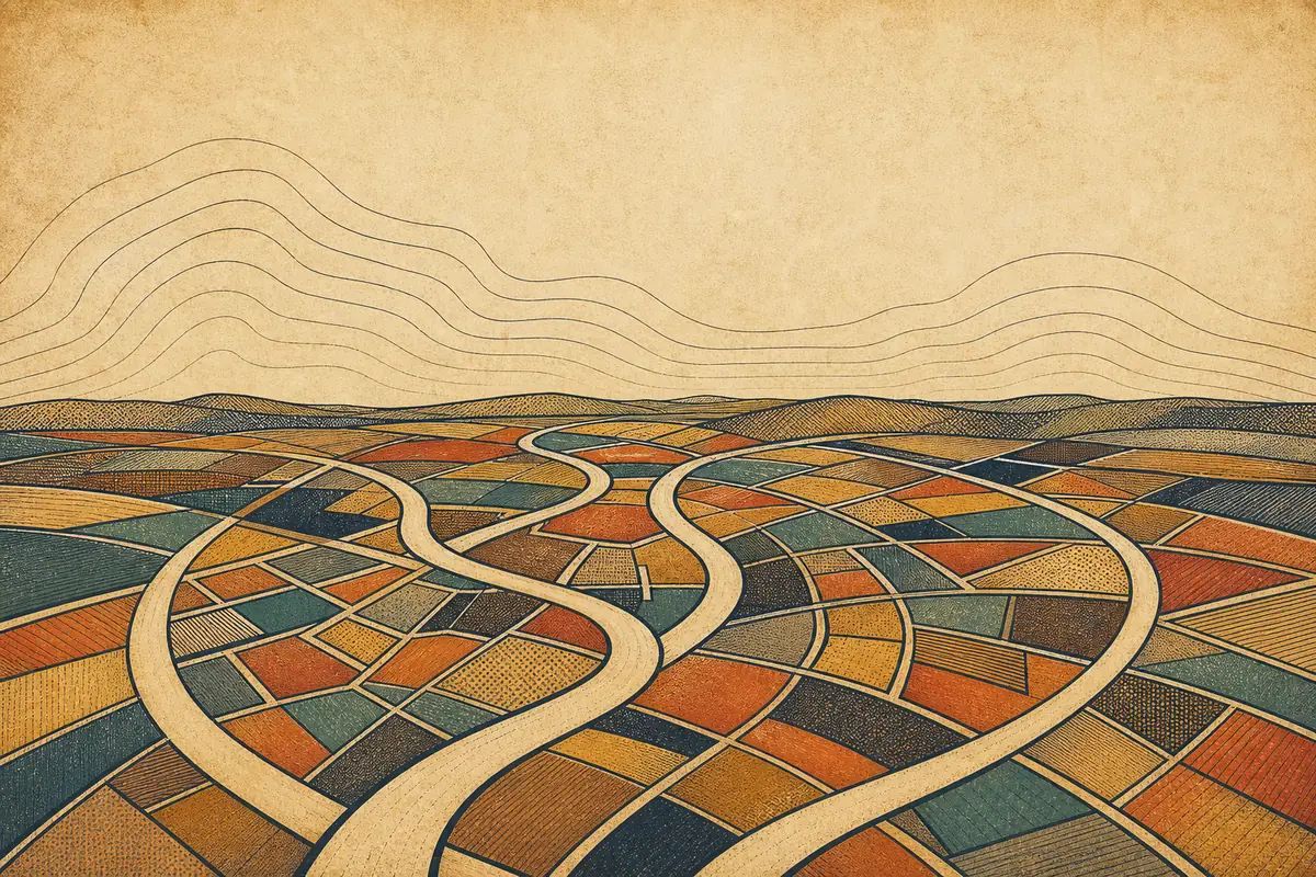 Abstract illustrated map composition for Oshkosh, United States