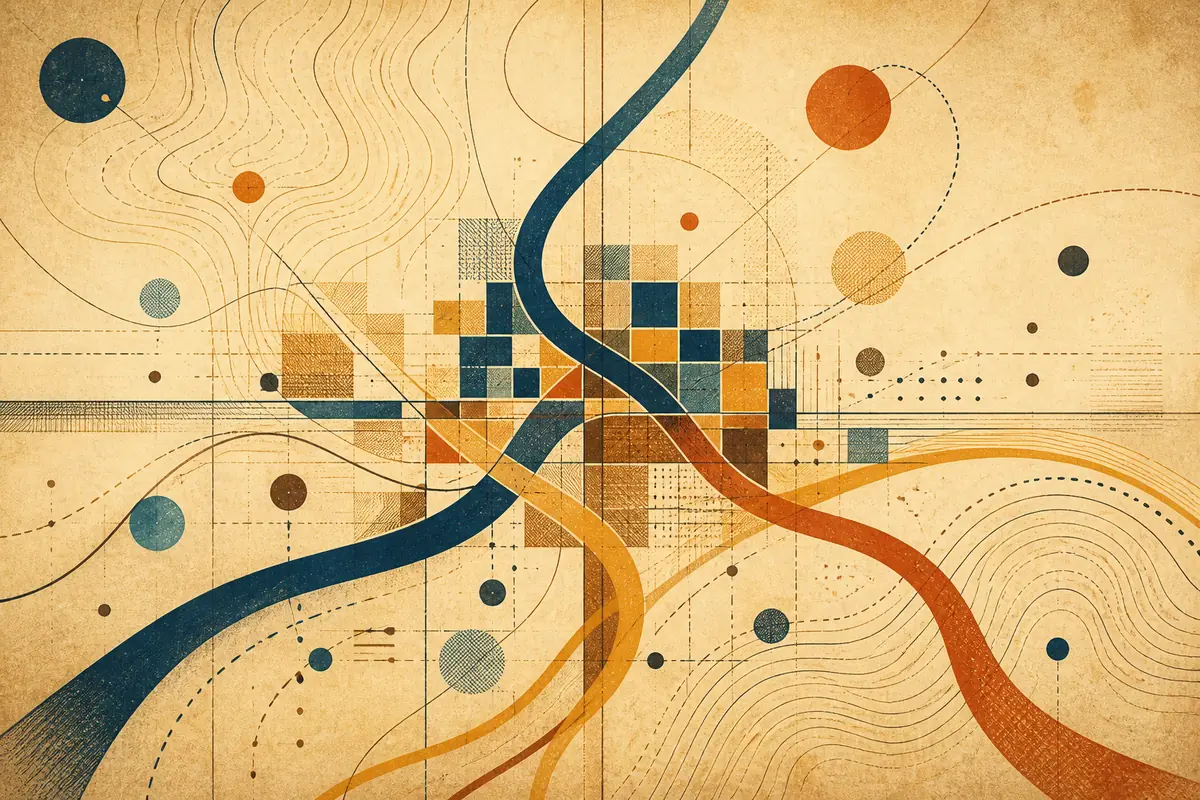 Abstract illustrated map composition for Palatine, United States