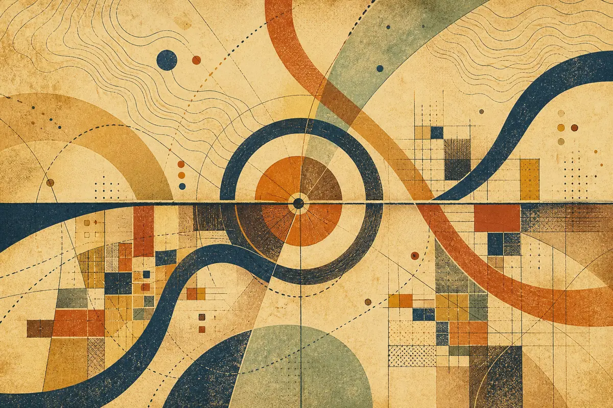 Abstract illustrated map composition for Palm Harbor, United States