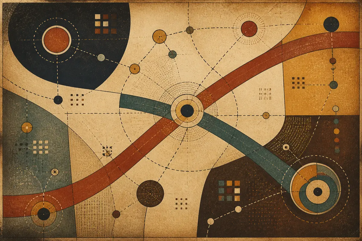 Abstract illustrated map composition for Perry Hall, United States