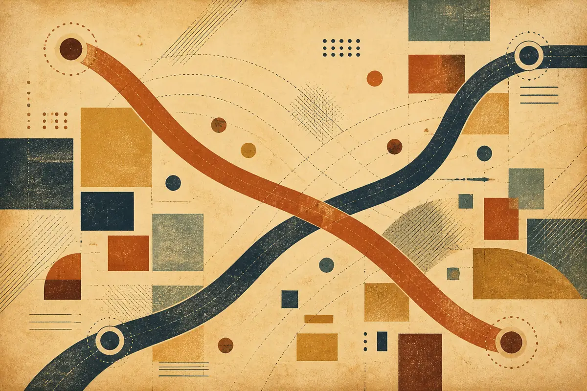 Abstract illustrated map composition for Pittsfield, United States