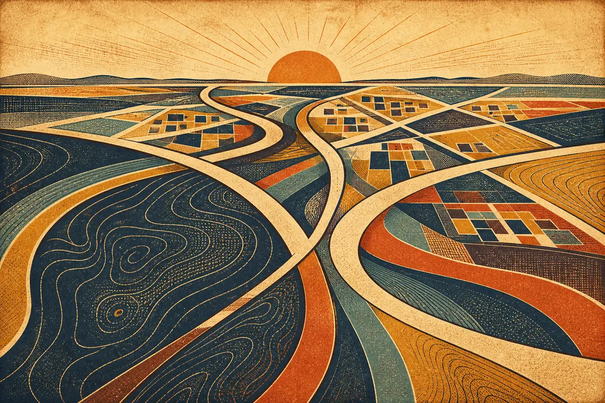 Abstract illustrated map composition for Plymouth, United States