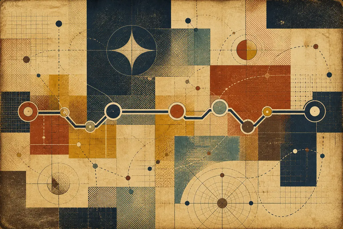Abstract illustrated map composition for Rahway, United States