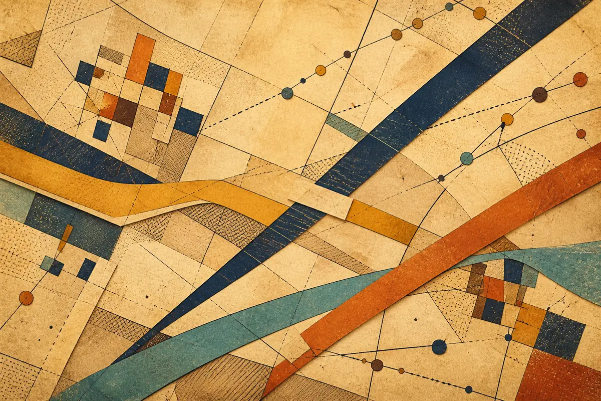 Abstract illustrated map composition for Richland, United States