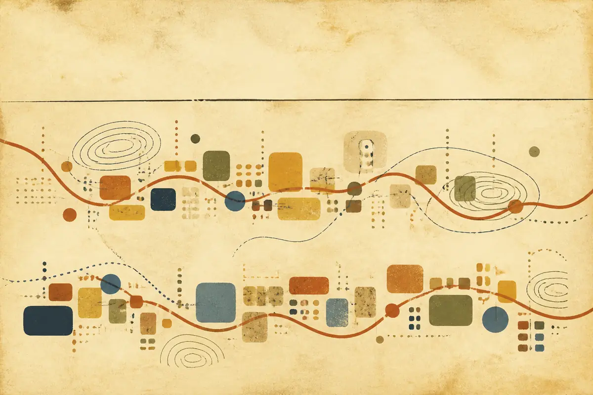 Abstract illustrated map composition for Rocklin, United States