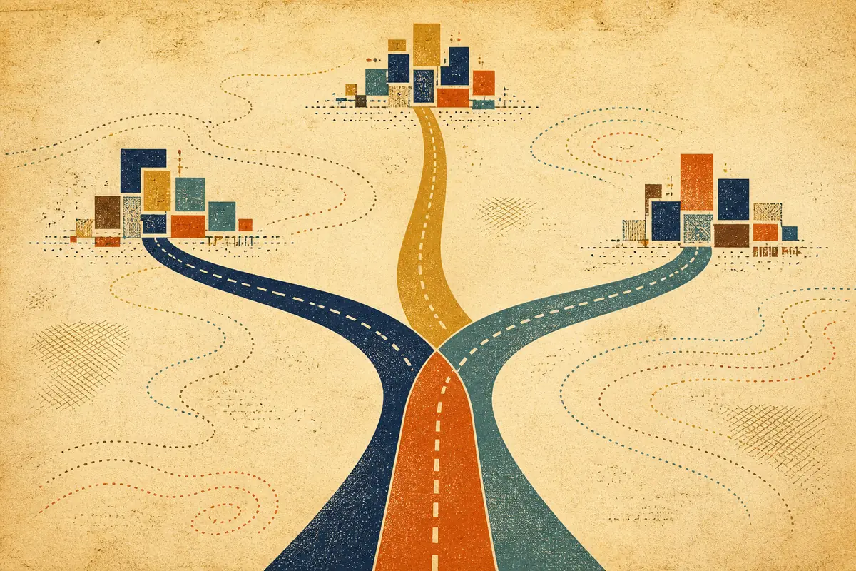 Abstract illustrated map composition for Rosemead, United States