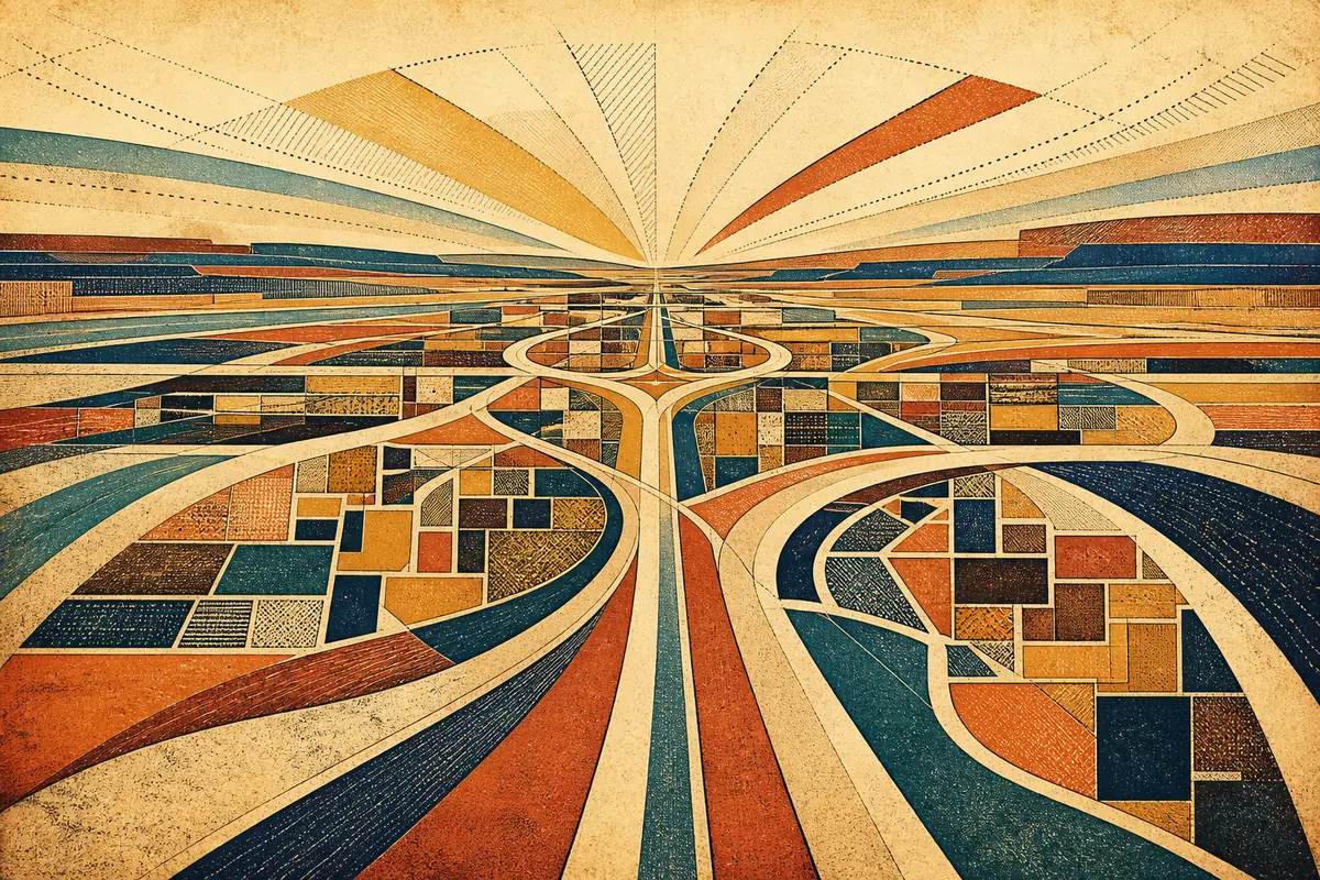 Abstract illustrated map composition for Sacramento, United States