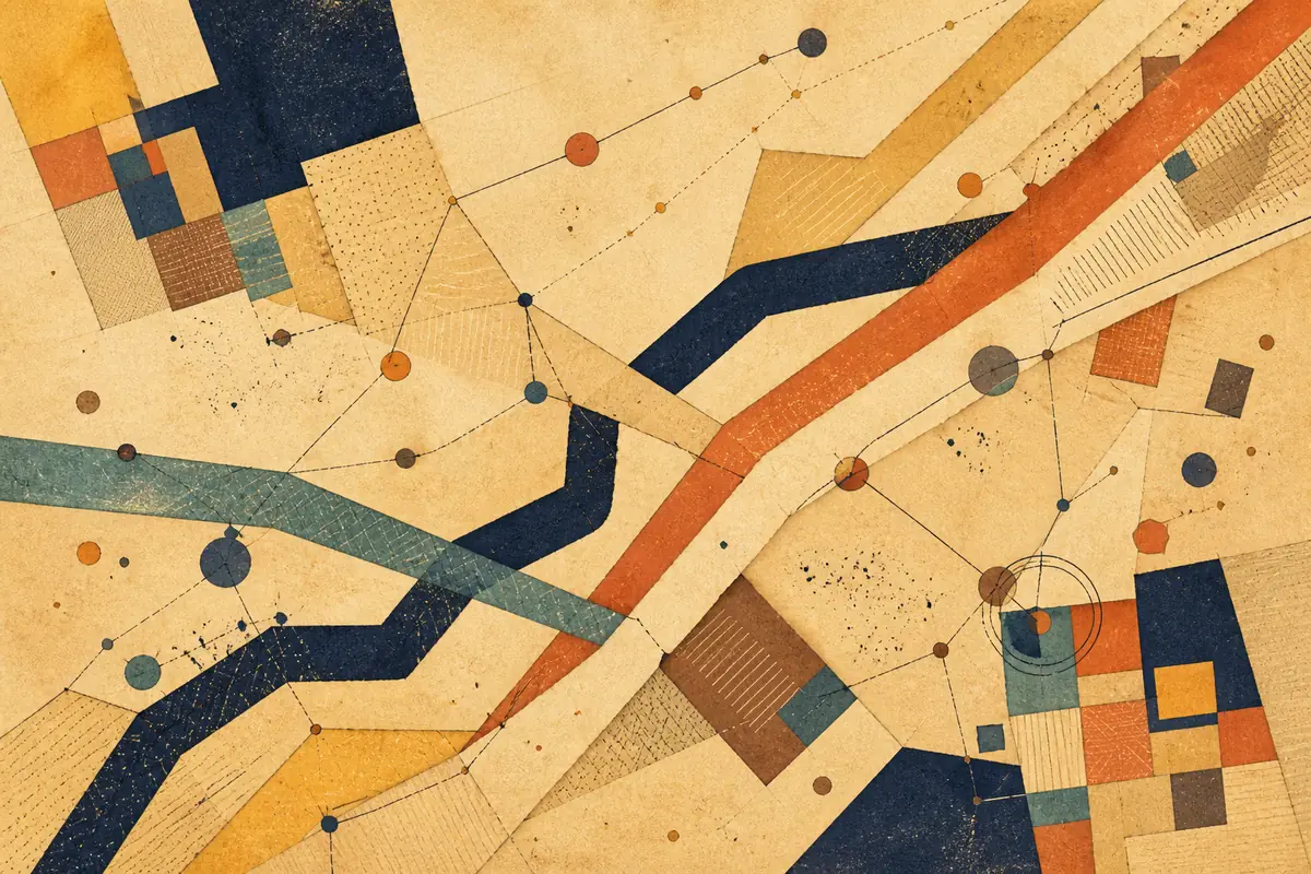 Abstract illustrated map composition for San Clemente, United States