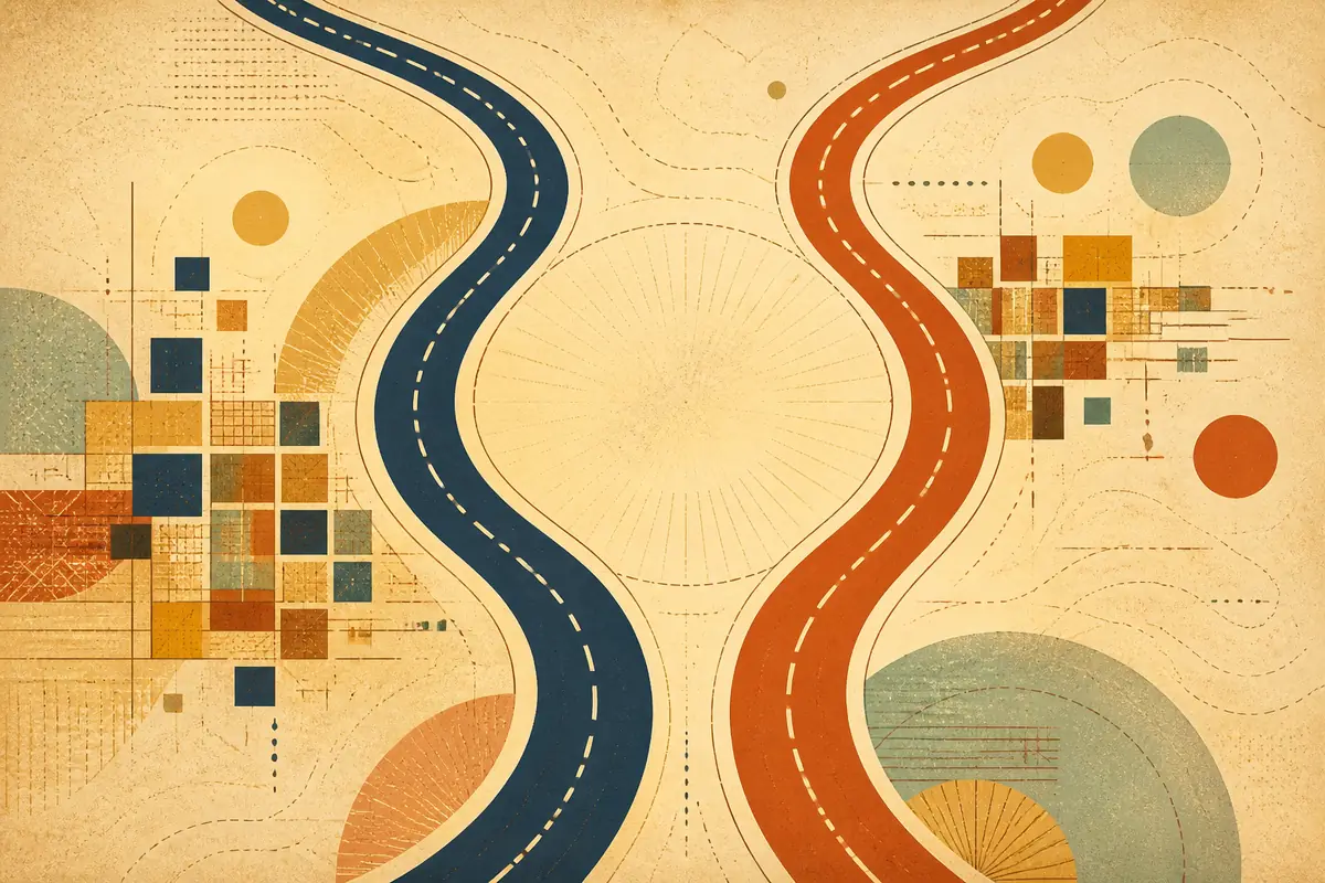 Abstract illustrated map composition for Sanford, United States