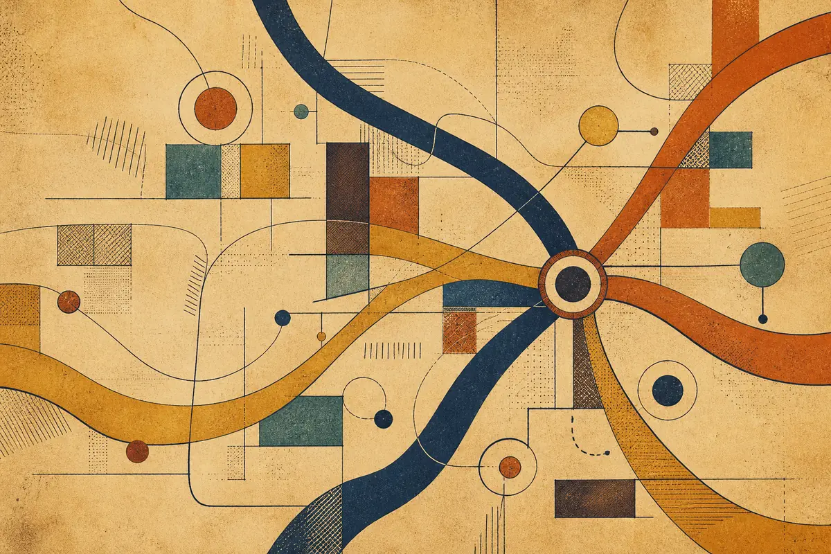 Abstract illustrated map composition for Sarasota, United States