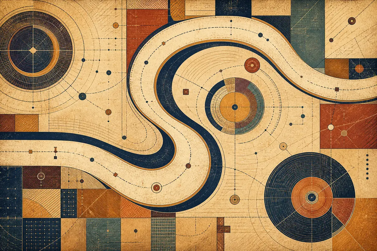 Abstract illustrated map composition for Sayreville, United States