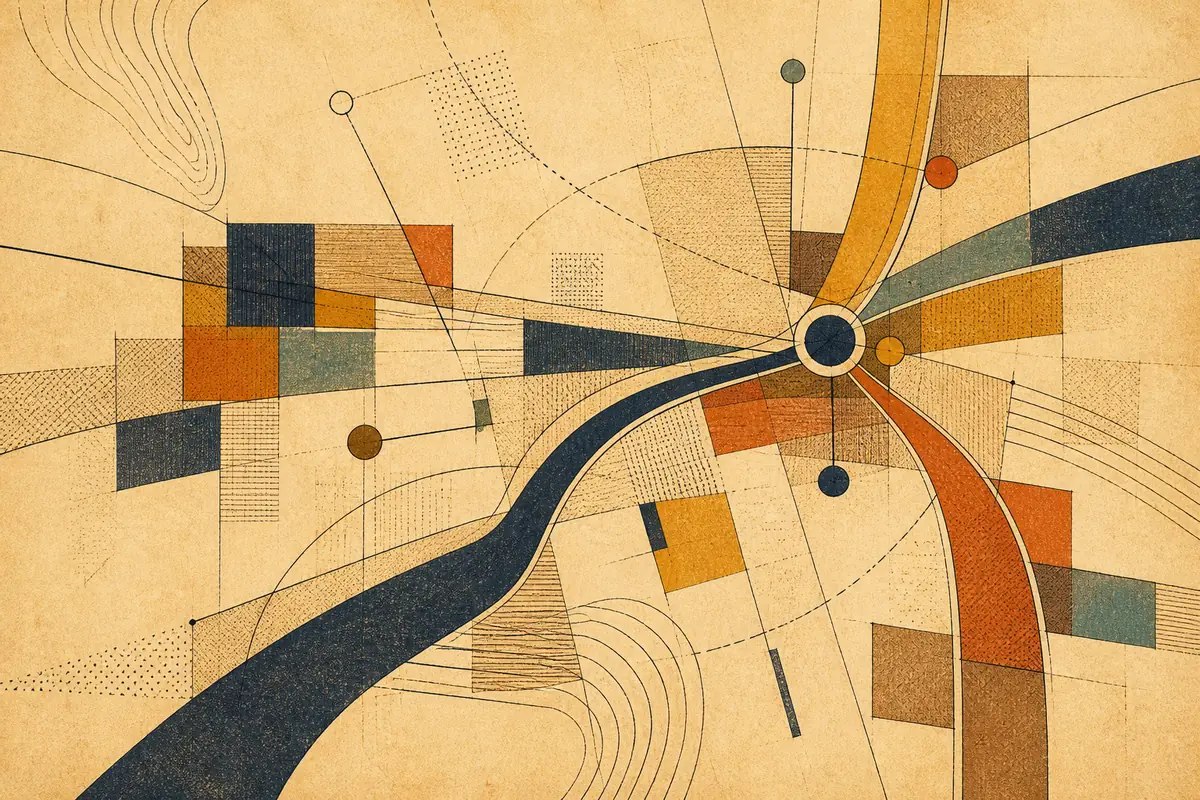 Abstract illustrated map composition for Sebring, United States