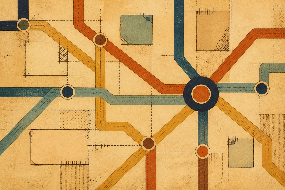 Abstract illustrated map composition for Severn, United States