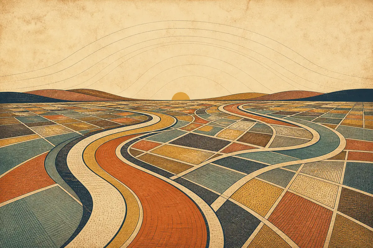 Abstract illustrated map composition for Sheboygan, United States