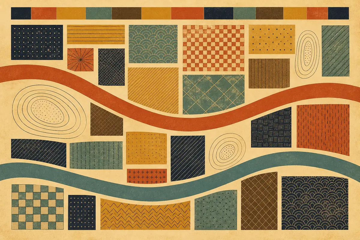 Abstract illustrated map composition for Sherman, United States
