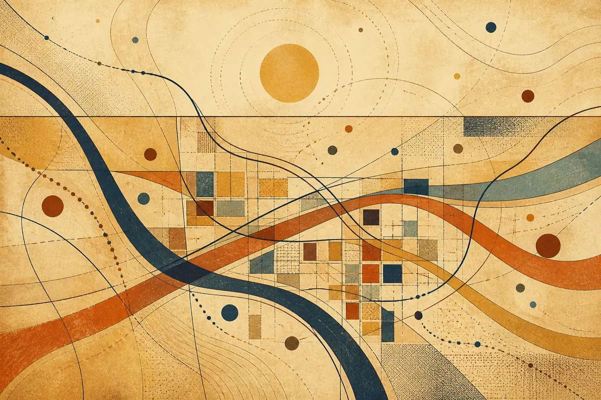 Abstract illustrated map composition for Shoreline, United States