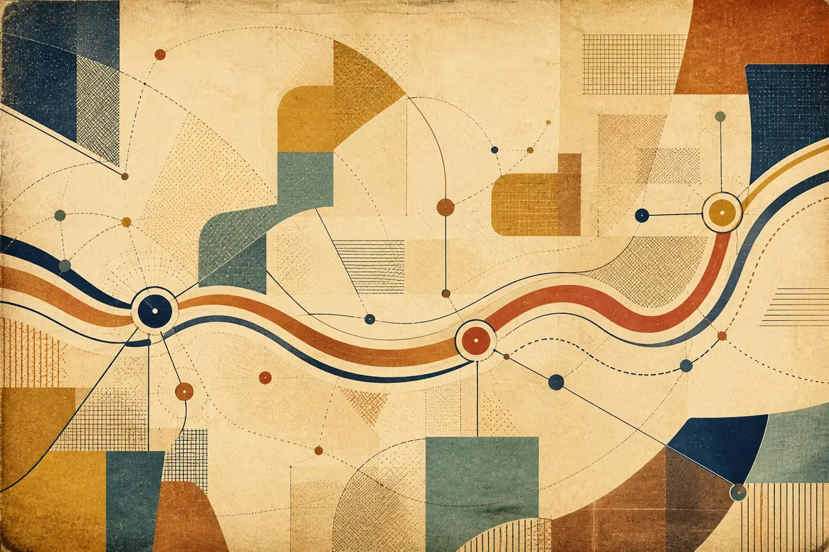 Abstract illustrated map composition for Shrewsbury, United States