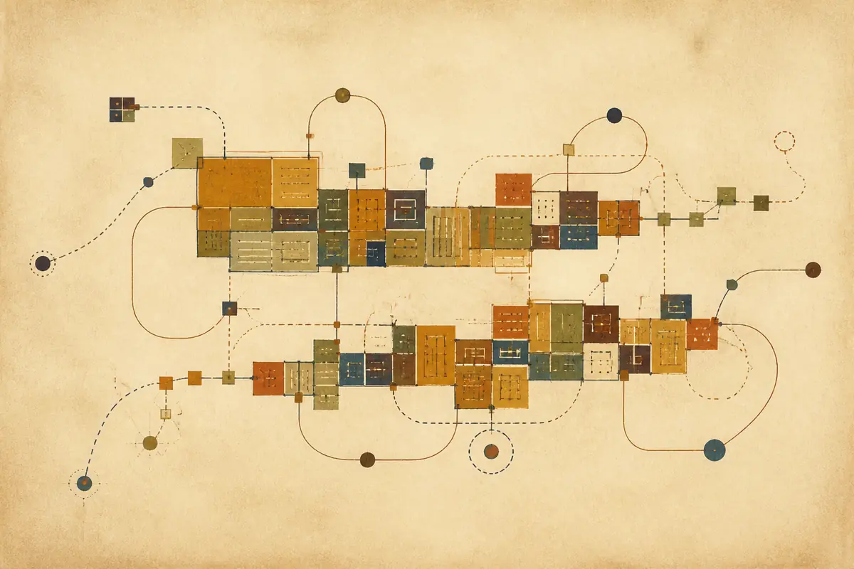 Abstract illustrated map composition for Smithtown, United States