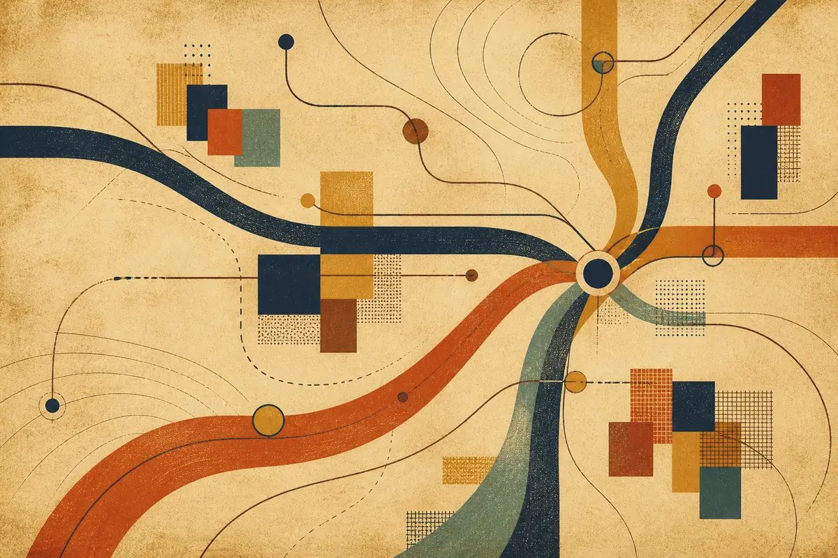 Abstract illustrated map composition for Smyrna, United States