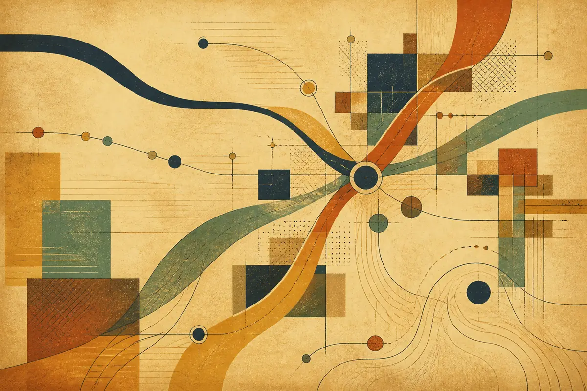 Abstract illustrated map composition for Southaven, United States