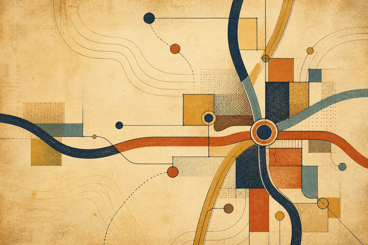 Abstract illustrated map composition for Spring Hill, United States