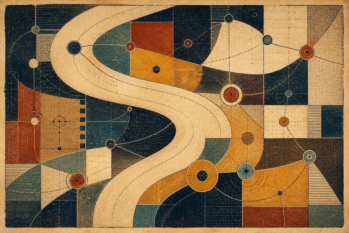 Abstract illustrated map composition for Springettsbury, United States