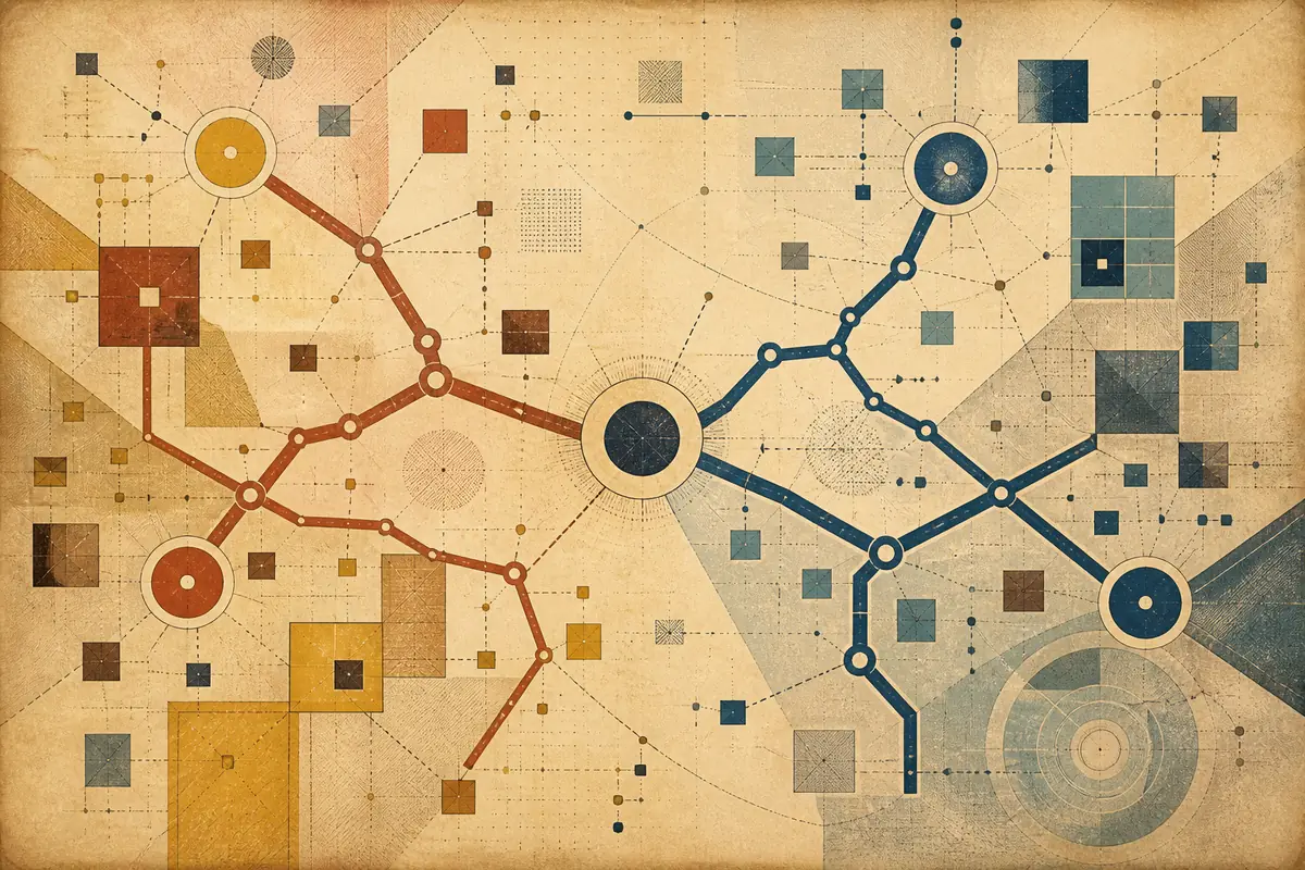 Abstract illustrated map composition for Springfield, United States