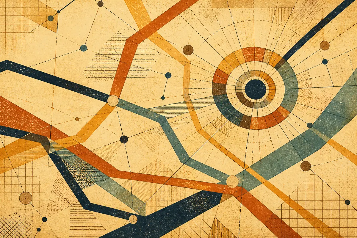 Abstract illustrated map composition for St. Peters, United States