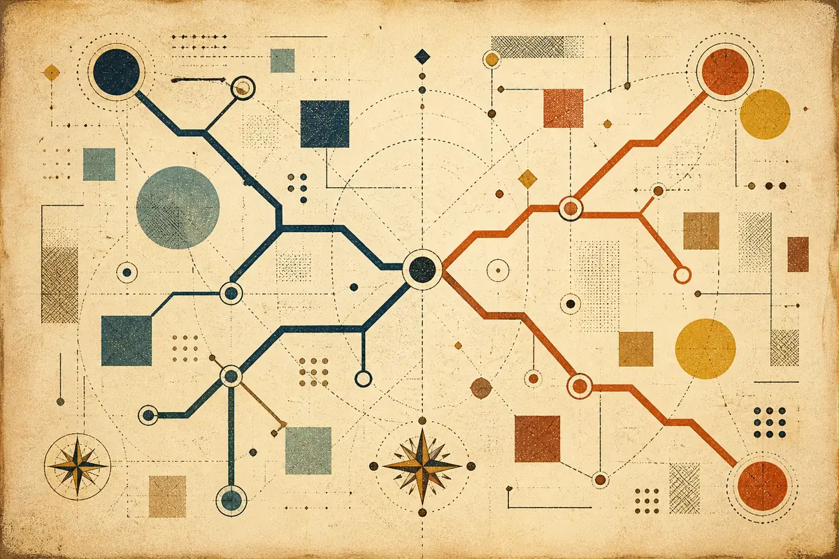 Abstract illustrated map composition for Sterling, United States
