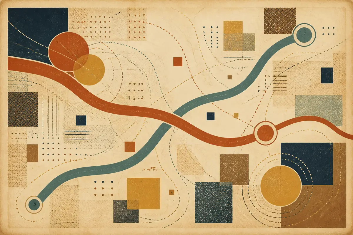 Abstract illustrated map composition for Sun City Center, United States