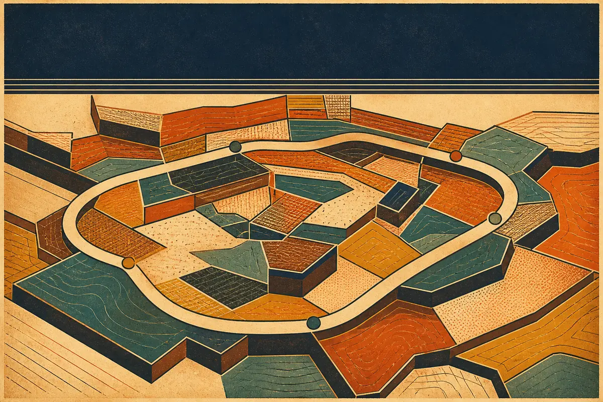 Abstract illustrated map composition for Sunrise Manor, United States