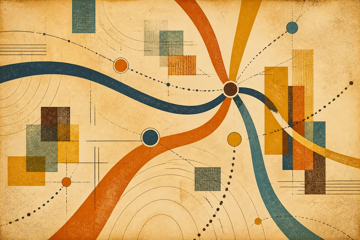 Abstract illustrated map composition for Taunton, United States