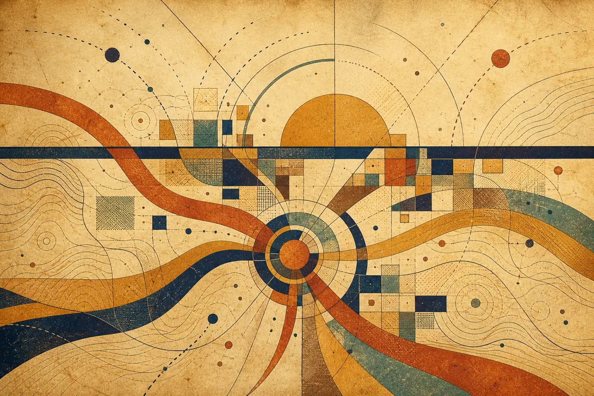 Abstract illustrated map composition for Taylor, United States