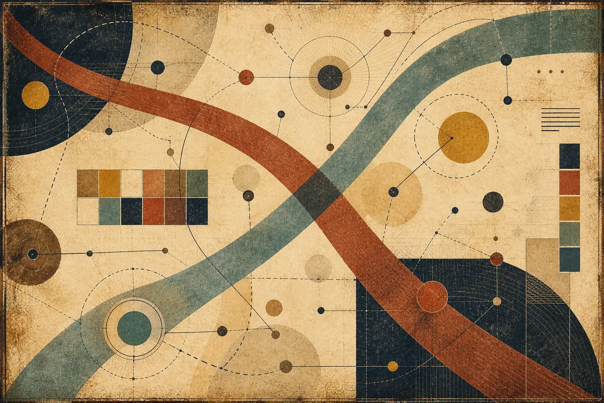 Abstract illustrated map composition for Thomasville, United States