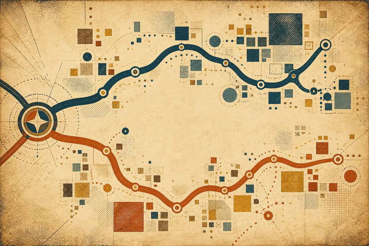 Abstract illustrated map composition for Tinley Park, United States