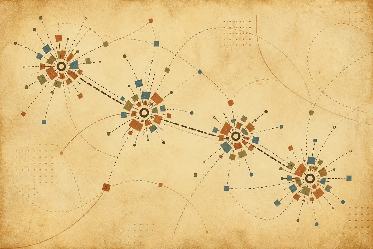 Abstract illustrated map composition for Tyler, United States