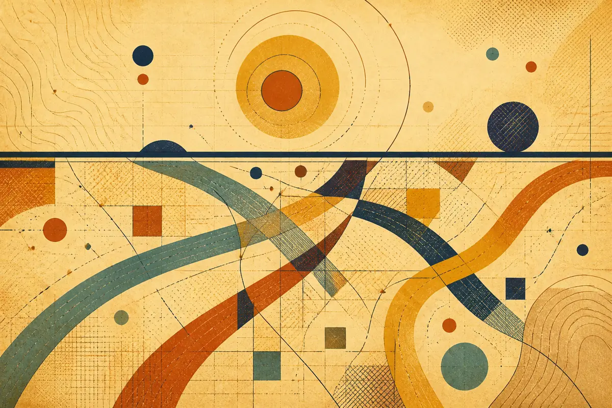 Abstract illustrated map composition for Union City, United States