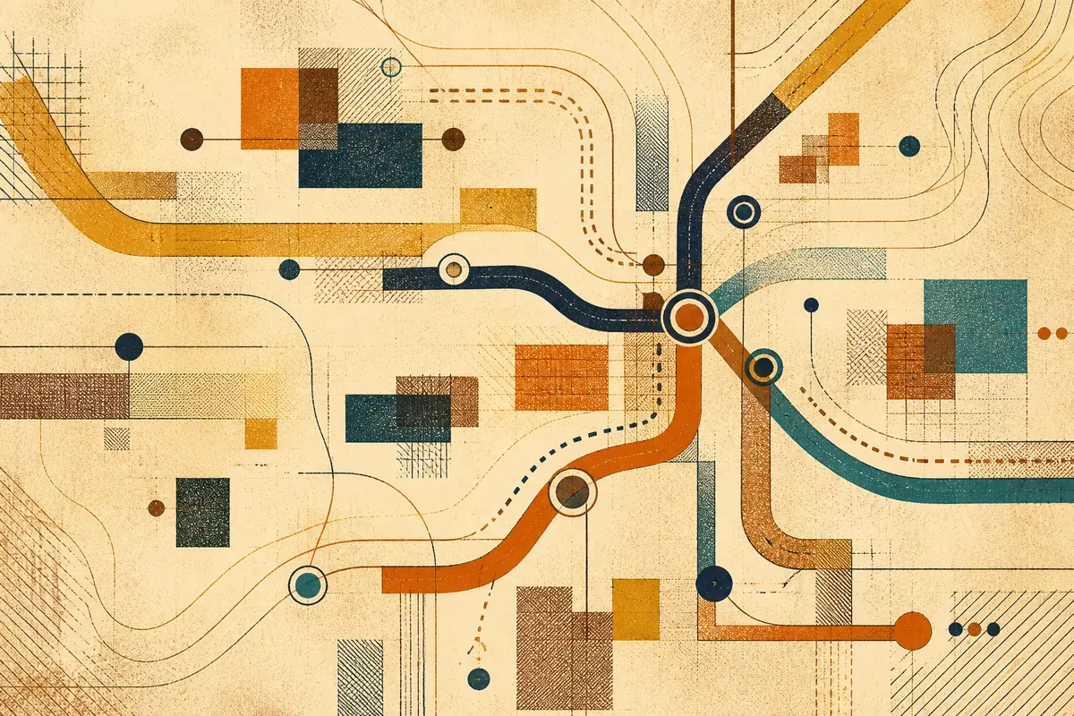 Abstract illustrated map composition for Union, United States