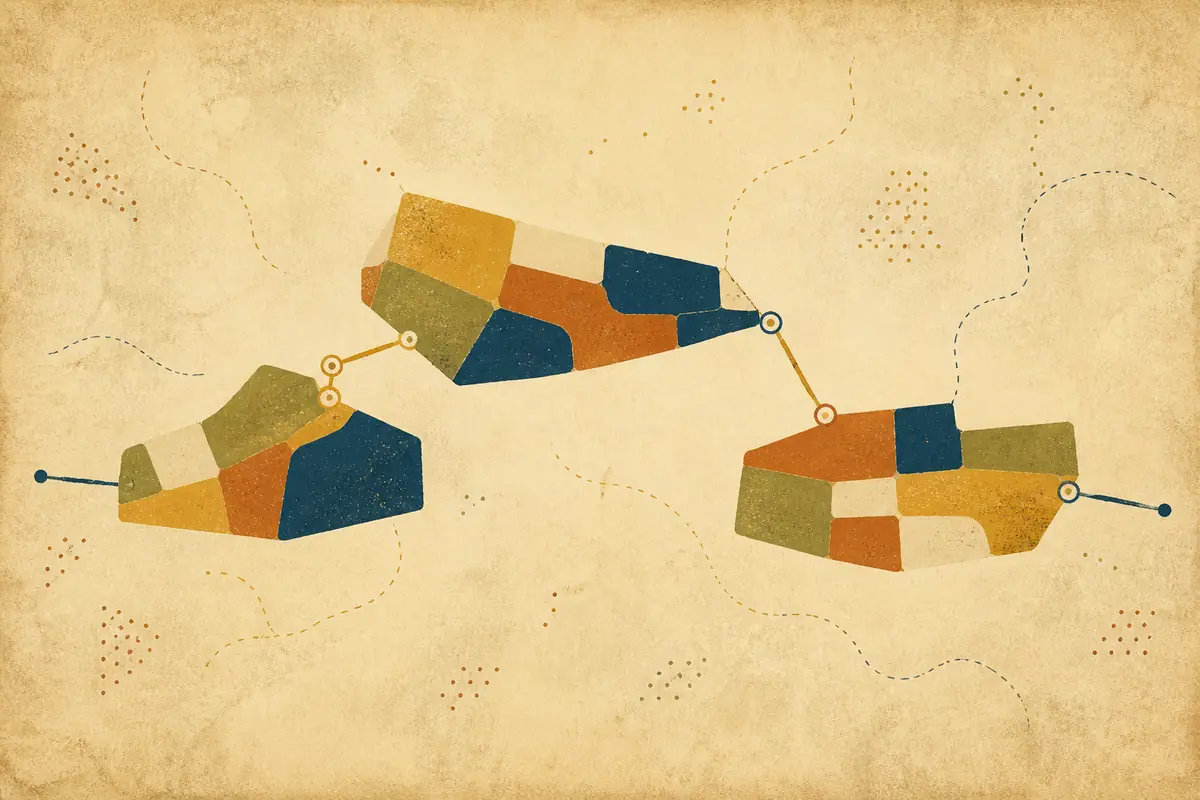 Abstract illustrated map composition for Vacaville, United States