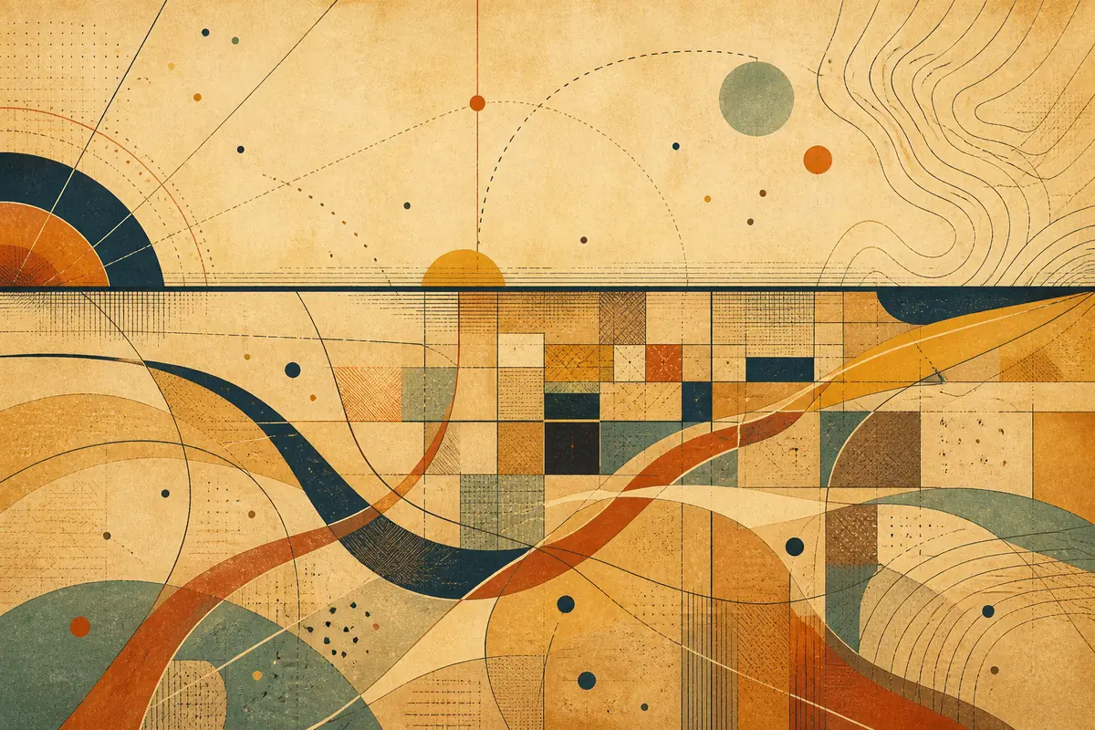 Abstract illustrated map composition for Wellington, United States